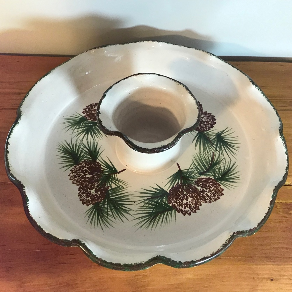 North Carolina signed hand thrown pinecone every green chip n dip